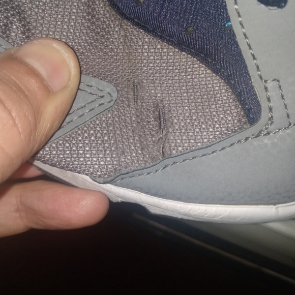 Nike Air Huarache Run Ultra 318429-044 Men's Gray Blue Athletic Sneakers Size 9 - Picture 5 of 11